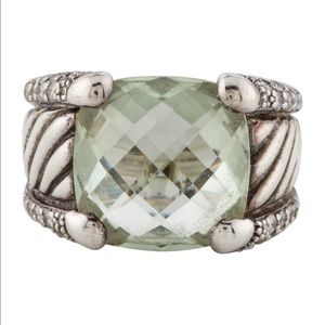 EUC - David Yurman Prasiolite and Diamond Ring